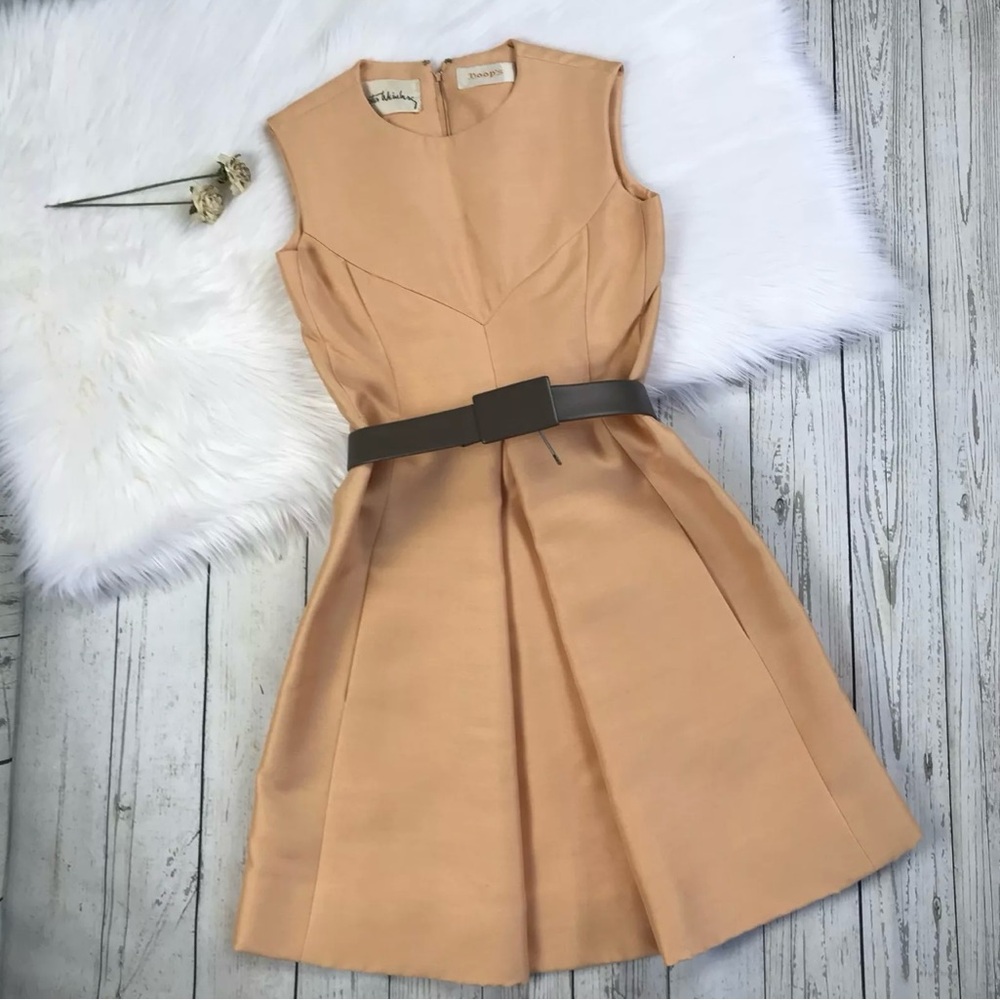 Chester Weinberg Vintage Peach Shine Dress Women’s Small Medium 60s 70s Retro